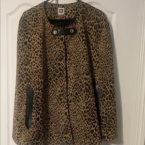 Anne Klein Tan and Black Leopard Cape